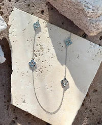 Adornia Silver 36" Clover Station Necklace