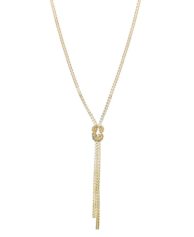 Adornia Gold 30" Knotted Box Chain Lariat Necklace