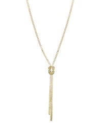 Adornia Gold 30" Knotted Box Chain Lariat Necklace