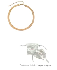 Adornia Tarnish Resistant Gold Mesh Chain Necklace