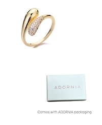 Adornia Gold Cz Curved Band Ring