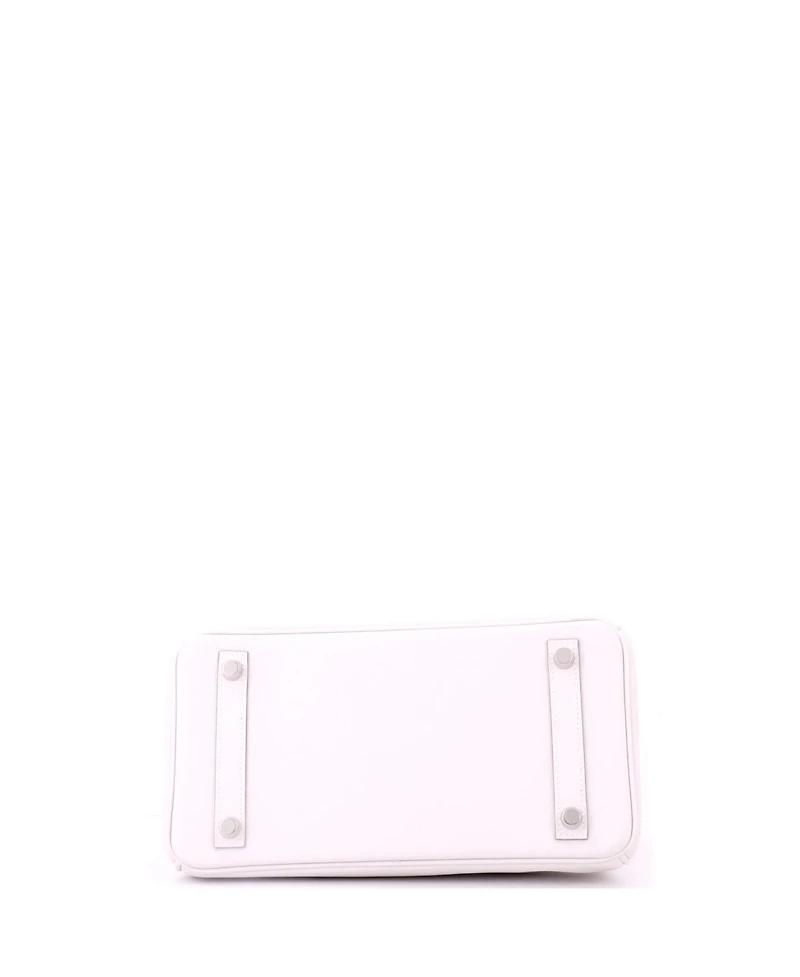 Pre-Owned HERMES Birkin 25 Handbag Grey Swift with Palladium Hardware