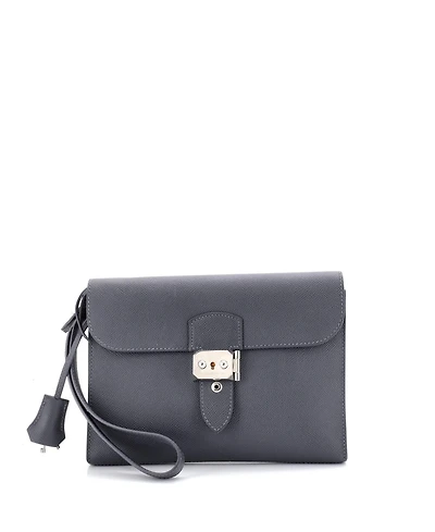 Pre-Owned HERMES Sac a Depeches Wristlet Pouch Epsom
