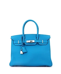 Pre-Owned HERMES Birkin Handbag Togo with Palladium Hardware
