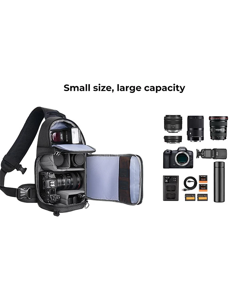 K&F Concept 10L Camera Sling Bag for Dslr/Slr Cameras