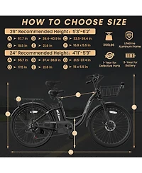 Mooncool 350W Electric Commuter Bike for Adults