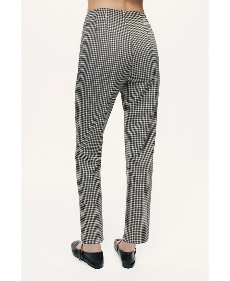 Nocturne Women's Tailored Micro Check Cigarette Pants