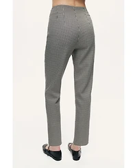 Nocturne Women's Tailored Micro Check Cigarette Pants
