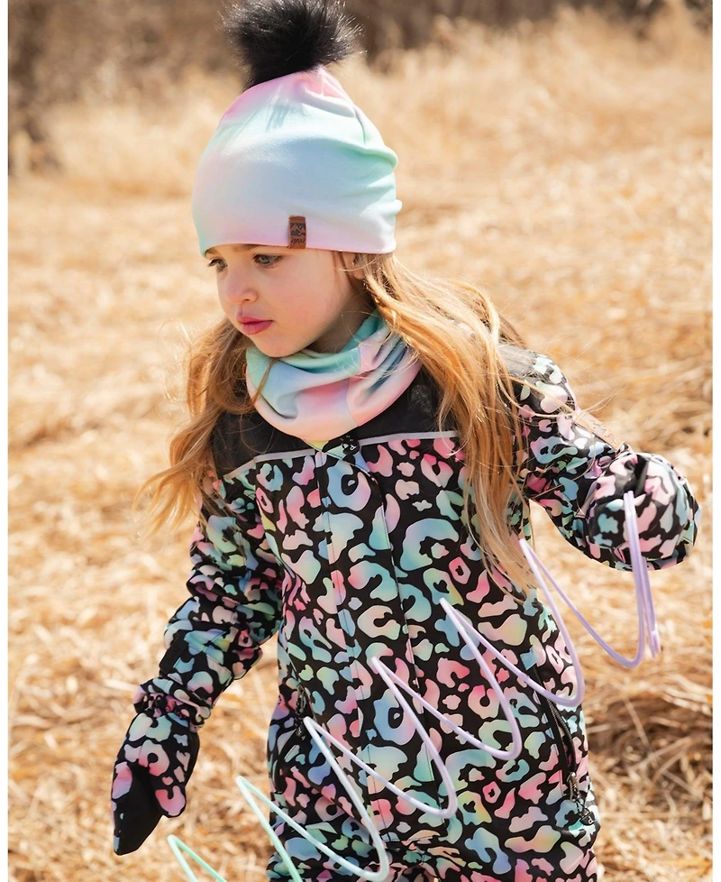 Deux par Girl Stretch Jersey Hat with Pompom