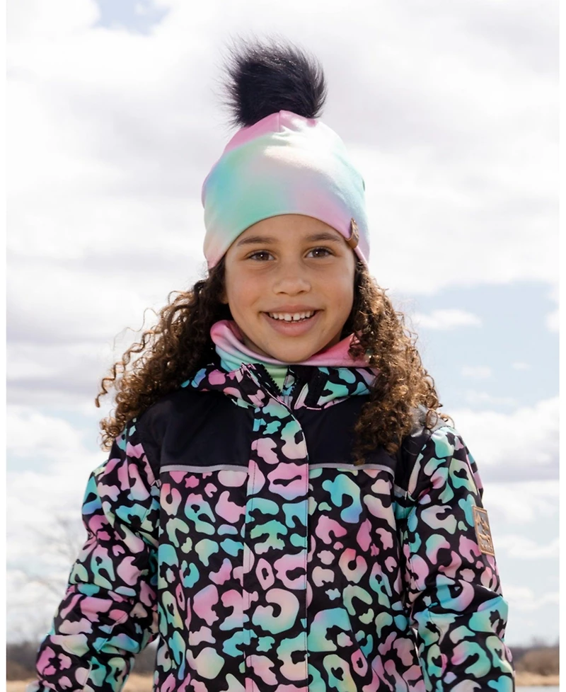 Deux par Girl Stretch Jersey Hat with Pompom