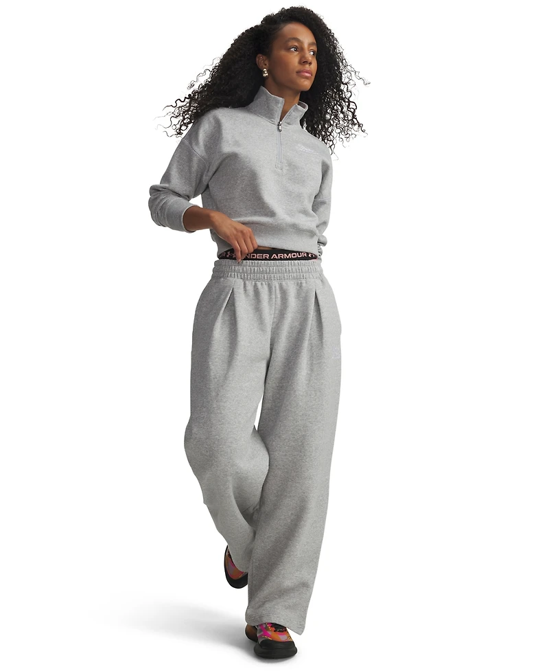 Under Armour Women's Rival Fleece Script Pants