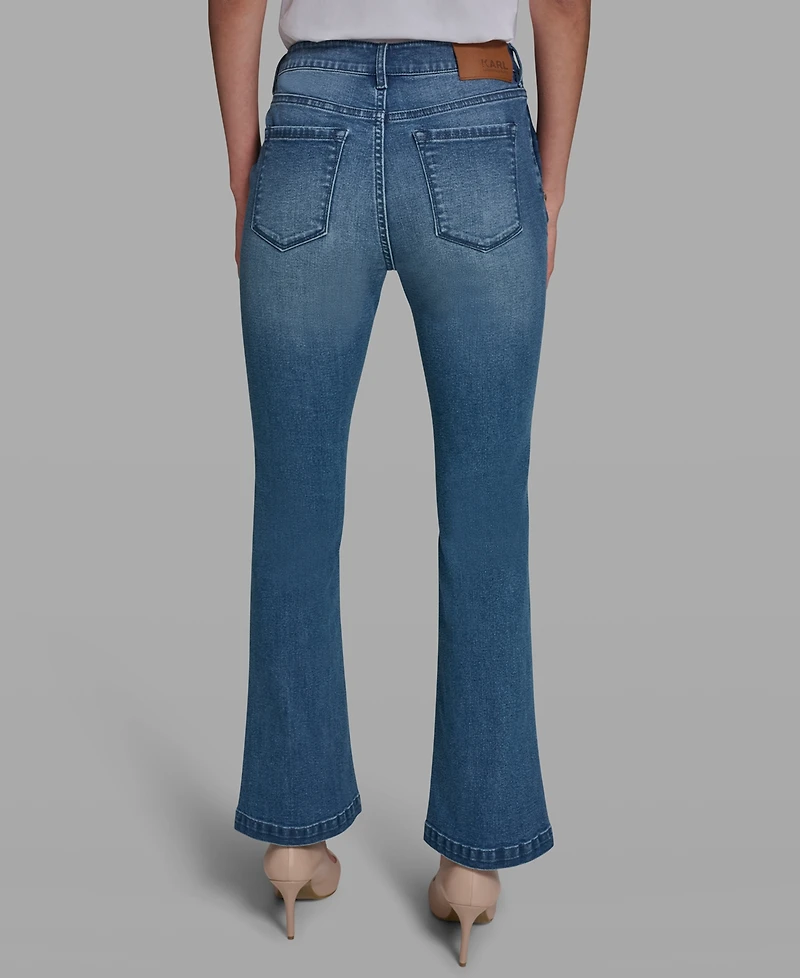 Karl Lagerfeld Paris Petite Mid Rise Denim Pants