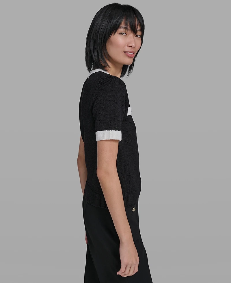 Karl Lagerfeld Paris Petite Crewneck Sweater