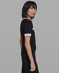 Karl Lagerfeld Paris Petite Crewneck Sweater