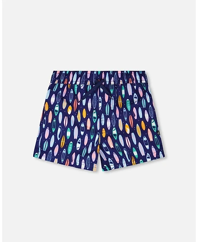 Deux par Boys Boardshorts Surfboard Print