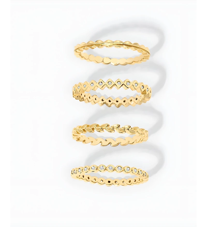 Mint & Lily Dainty Mini Ring Set