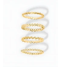 Mint & Lily Dainty Mini Ring Set