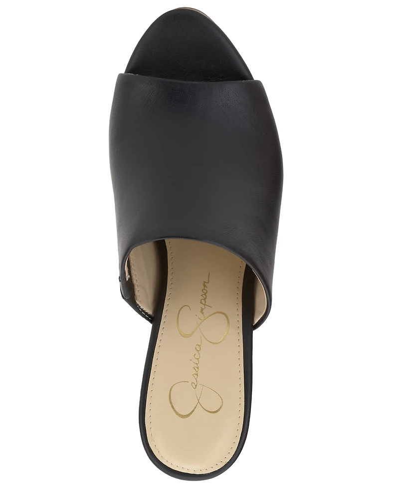 Jessica Simpson Women's Shelbie Block Heel Platform Mules