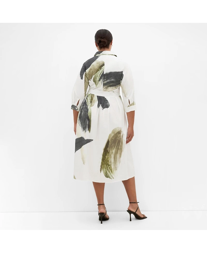 City Chic Women's Angel Print Shirt Dress