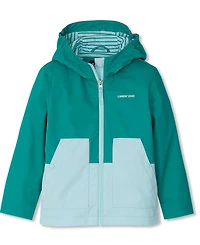 Lands' End Girls Water Resistant Hooded Slicker Rain Jacket