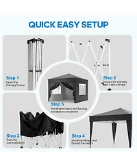 Sugift 10 Ft. W x 10 Ft. D Steel Patio Gazebo