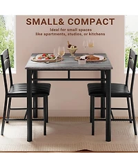 Ironck 29.1" W Dining Table Set for 2