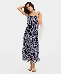 Jones New York Women's Printed Tiered Maxi Dress