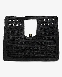 I.n.c. International Concepts Square Straw Tote Bag, Macy's Exclusive