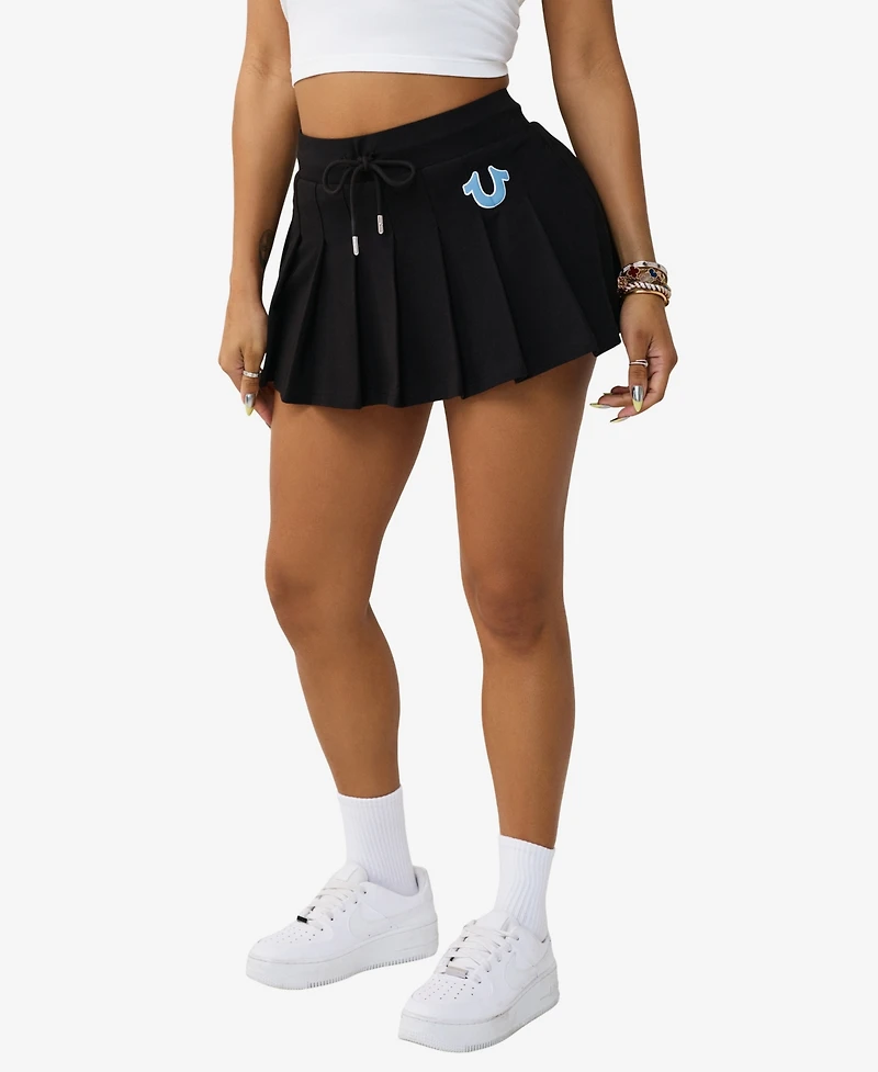 True Religion Women's Pleated Mini Skort