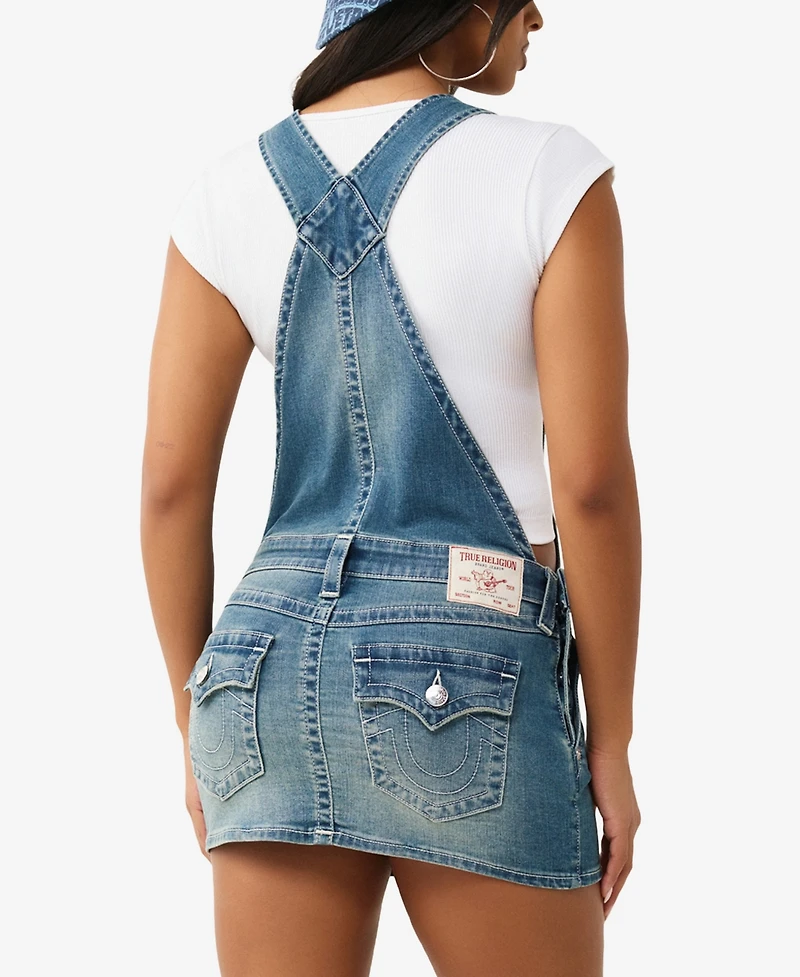 True Religion Women's Denim Overall Dress
