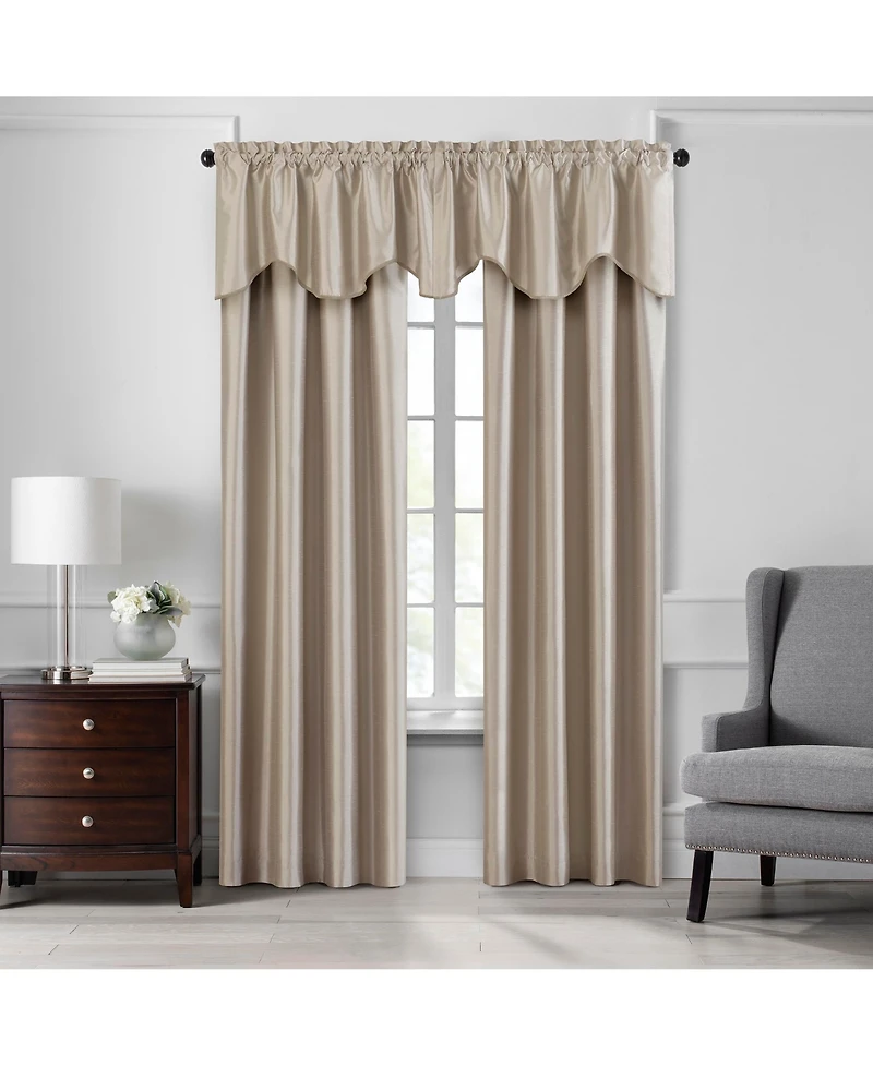 Elrene Home Fashions Colette Faux Silk Blackout Window Curtain