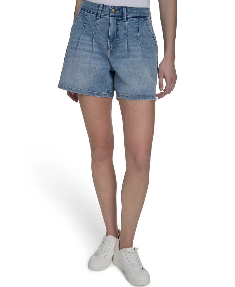 Nautica Jeans Women's Pleated Denim Shorts