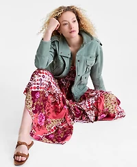 Free People Women's Kali Snap-Front Washed Jacket