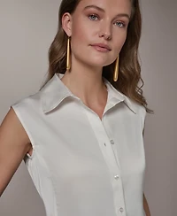 Donna Karan New York Petite Button-Front Shirt