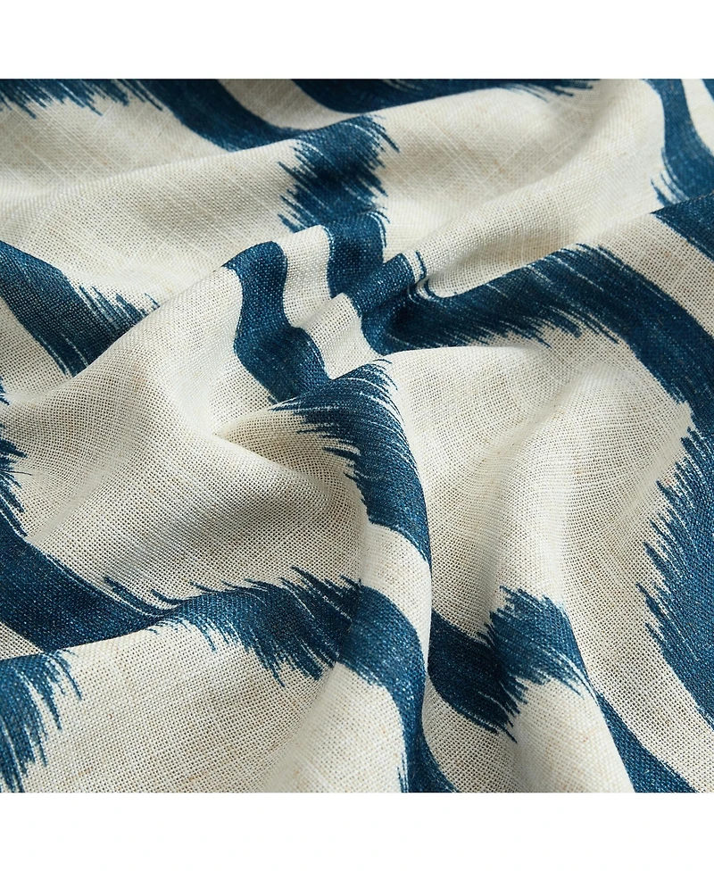 Elrene Home Fashions Renzo Ikat Geometric Linen Room Darkening Window Curtain
