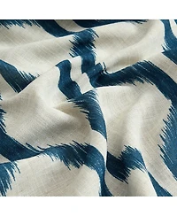 Elrene Home Fashions Renzo Ikat Geometric Linen Room Darkening Window Curtain