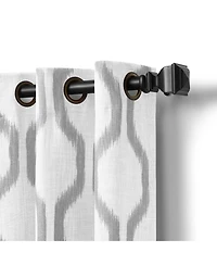 Elrene Home Fashions Renzo Ikat Geometric Linen Room Darkening Window Curtain