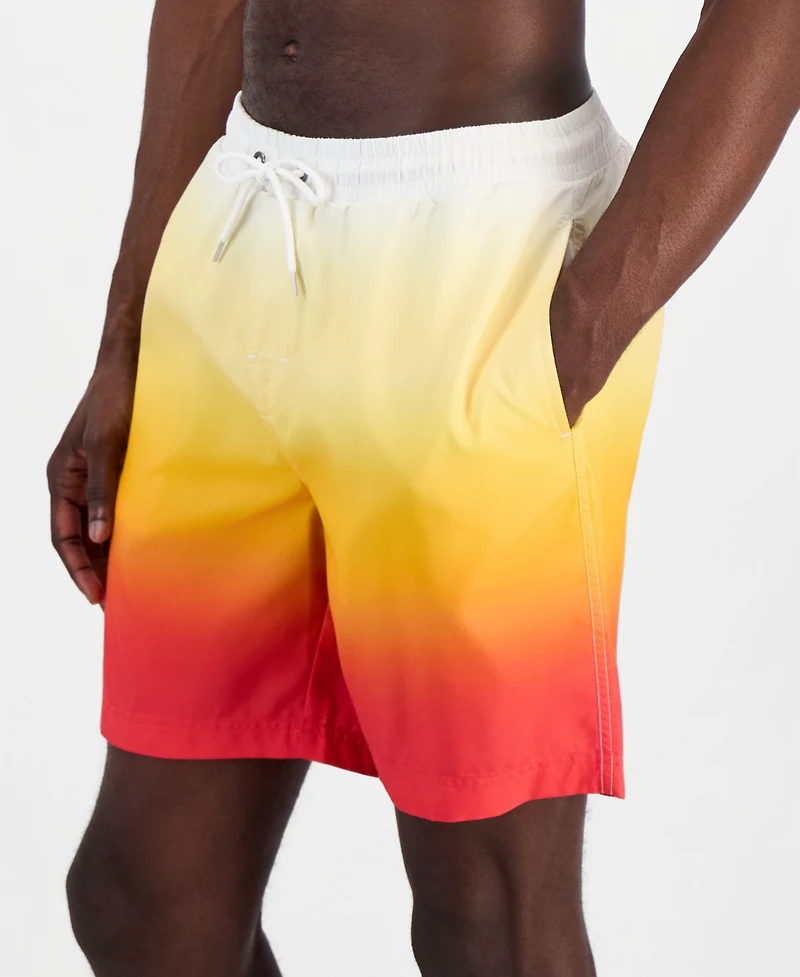 Club Room Men's Kenji Ombre Swim Trunks, Created for Macy's