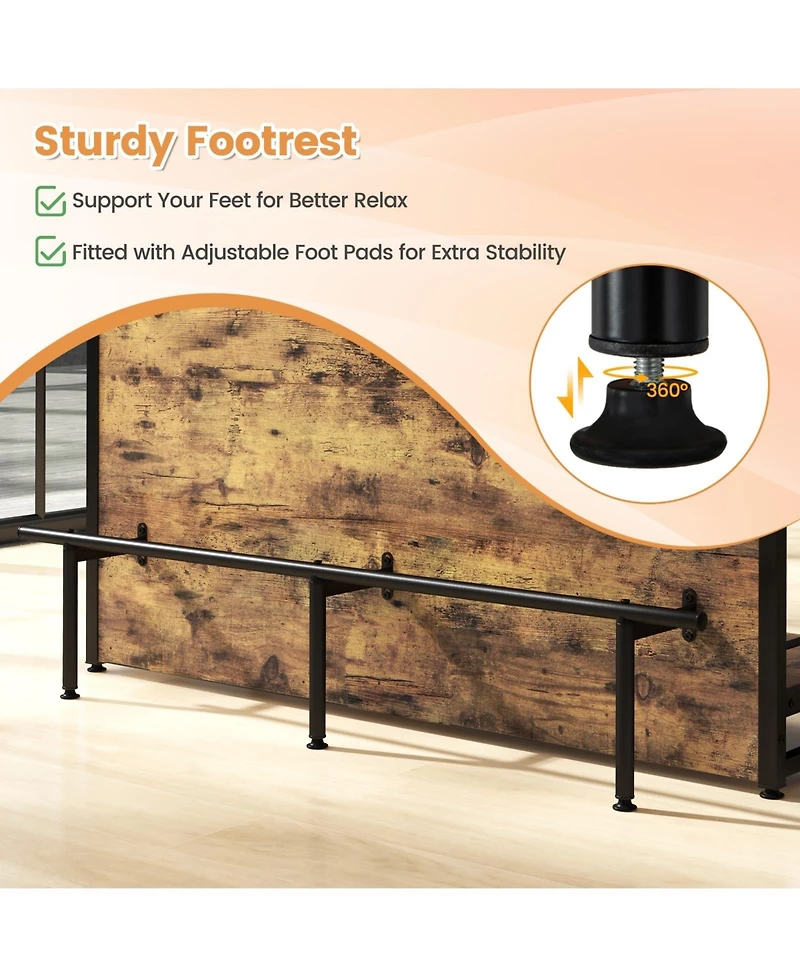 Volenca 4-Tier Mini Bar Kitchen Island with Footrest and Wine Rack, Storage Cart