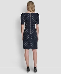 Dkny Women's Short-Sleeve Jewel Neck Dress