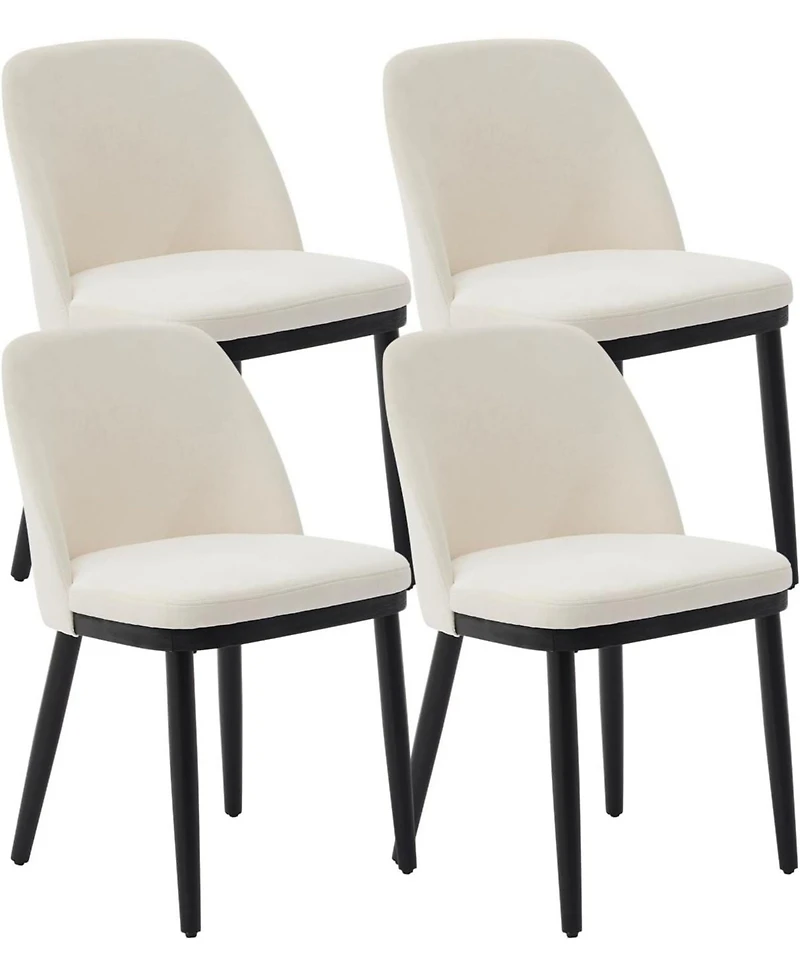 gaomon Upholstered Dining Chairs Set of Modern Kitchen with Thick Cushions, Room Chair Wood Legs for Restaurant