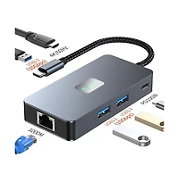 Risokeys Usb-c Hub Docking Station, 6-in-1, Usb 3.2 Gen2 10Gbps, 4K60HZ Hdmi,Applicable to Computers, laptops, and Tablets