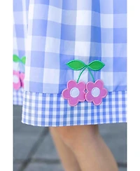 Florence Eiseman Toddler Girls Gingham Dress With Flower Cherries