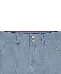 Tommy Hilfiger Girls' 7-16 Double-Button Waist Denim Shorts