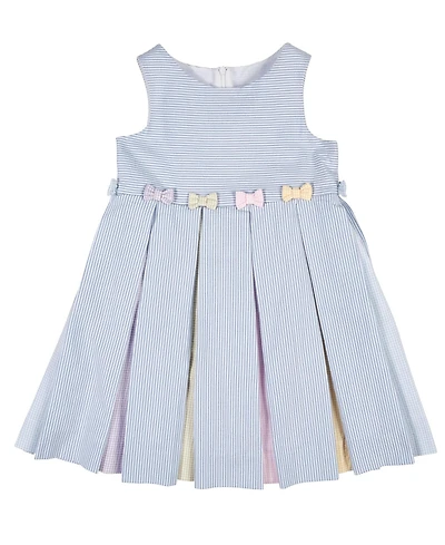 Florence Eiseman Toddler Girls Multicolor Seersucker Pleated Dress
