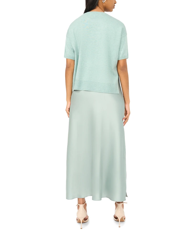 Msk Women's Sweetheart Neck Sweater Dress