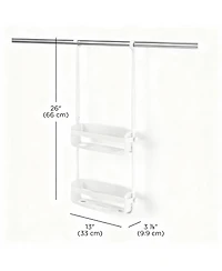 Yigii Plastic Shower Organizer with 2 Shelves for Storage and Draining
