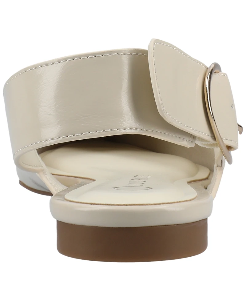 Journee Collection Women's Jacqueline Slingback Ankle Buckle Flats
