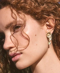 Kendra Scott 14k Gold Over Brass Cailey Flower Statement Earrings