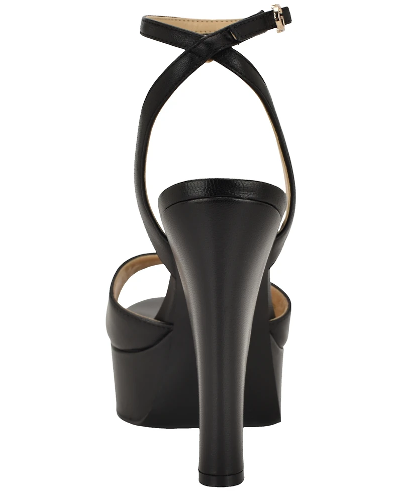 Guess Women's Hitten High Block Heel Platform Sandals